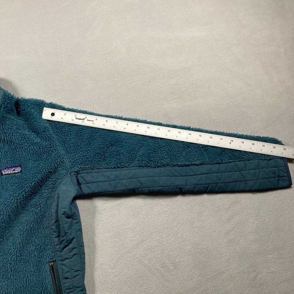 Patagonia Jacket Womens Medium Teal Blue Synchilla Solid Fleece - Picture 4 of 7